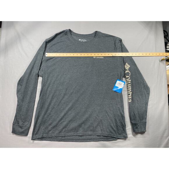 Columbia Men's Charcoal Gray Pullover Lightweight Crewneck Tee Shirt Size XXL - Picture 2 of 6